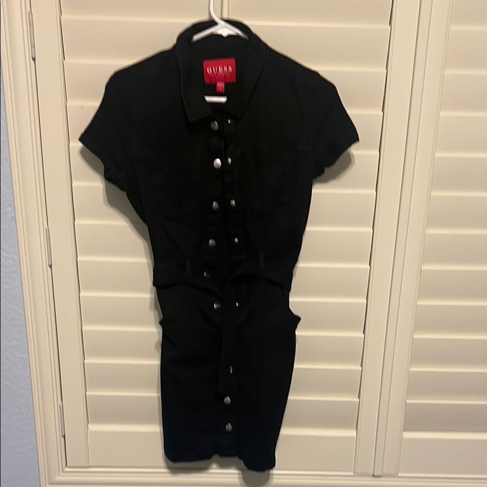 Guess Black Button-Up Dress